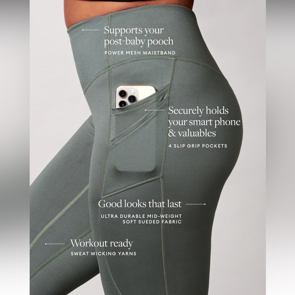 🩶 NEW! • BLANQI • HIGH COMPRESSION POCKET LEGGINGS | XXL - Picture 5 of 12